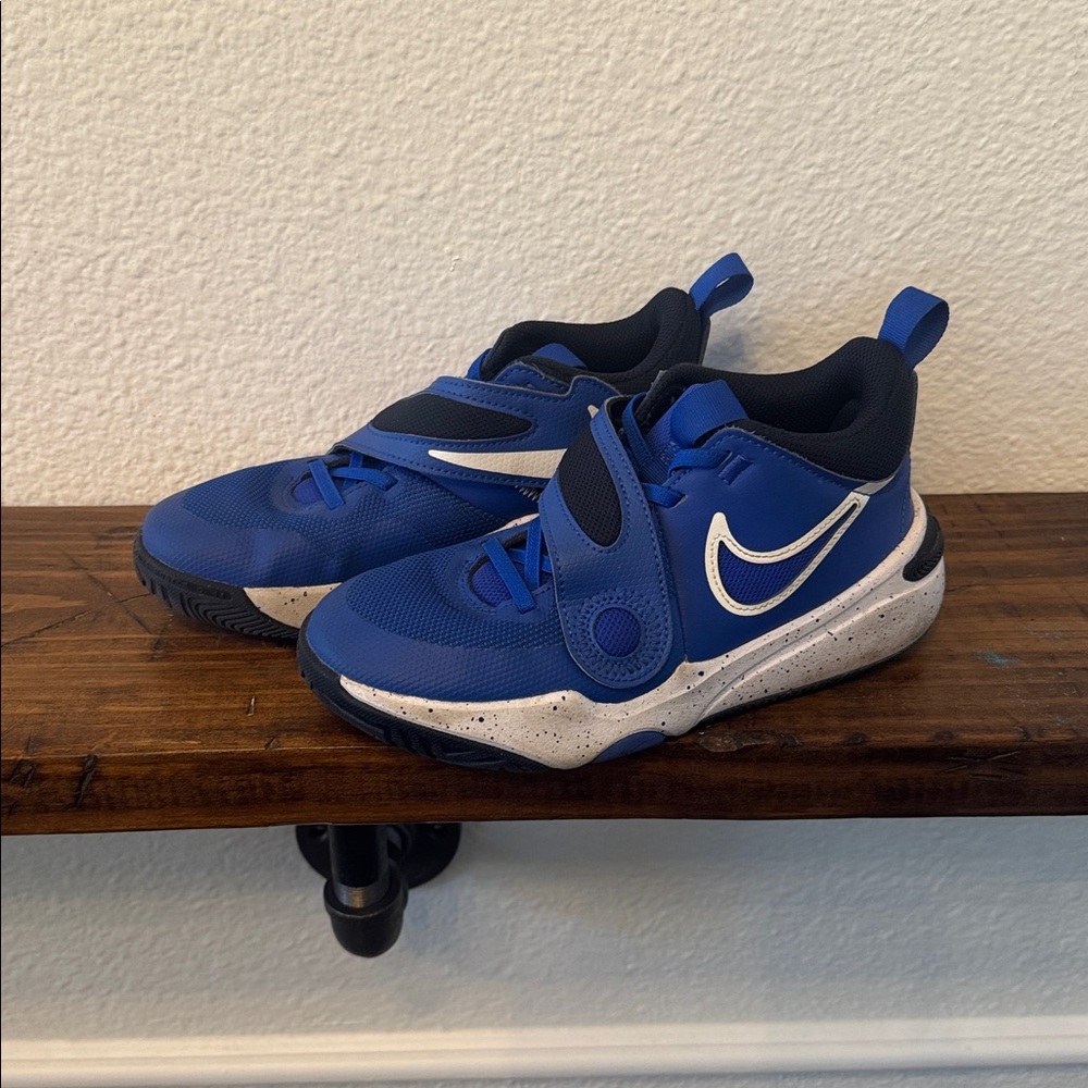 Nike Royal Blue and Black team hustle basketball Sneakers
